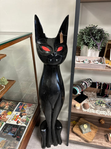 Wood Black Cat