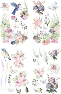 Hydrangea & Lilies - Transfer