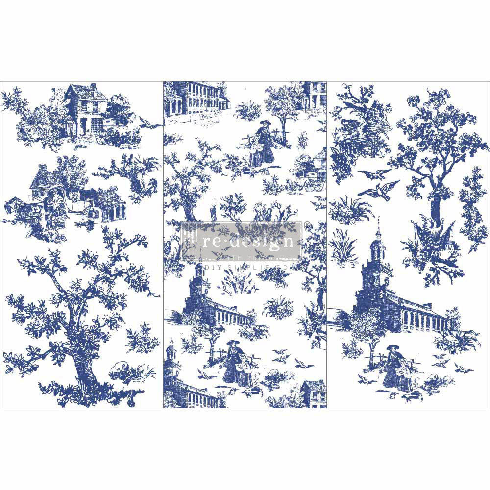 Redesign with Prima-TOILE – 3 SHEETS, 6″X12″